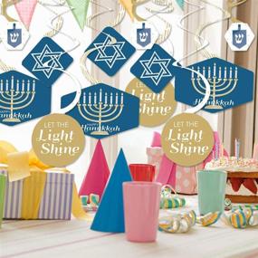 img 3 attached to 🎉 Set of 40 Happy Hanukkah - Chanukah Hanging Decor Swirls - Party Decoration - Big Dot of Happiness