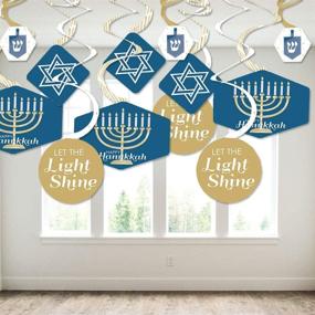 img 2 attached to 🎉 Set of 40 Happy Hanukkah - Chanukah Hanging Decor Swirls - Party Decoration - Big Dot of Happiness