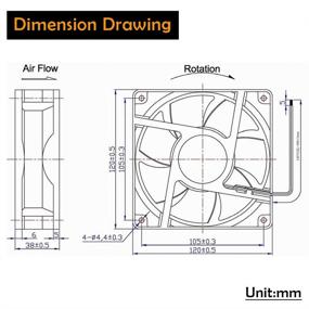 img 2 attached to 🌀 Вентилятор охлаждения GDSTIME 24V 120мм х 120мм х 38мм с двойным шарикоподшипником высокого расхода воздуха