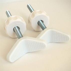 img 3 attached to Extra Long M8 (8mm) Baby Gate Guru Stair Banister Adapter Y-Spindle Rods 2 Pack for Pressure Mounted Safety Gates - Ideal for Babies and Pets (8mm, White)