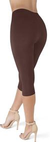 img 3 attached to 👖 SATINA Ultra Soft Leggings with High Waist, 1" Waistband, Available in 22 Colors