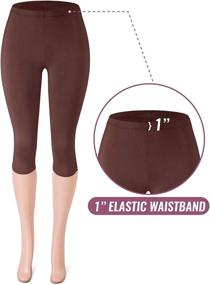 img 1 attached to 👖 SATINA Ultra Soft Leggings with High Waist, 1" Waistband, Available in 22 Colors