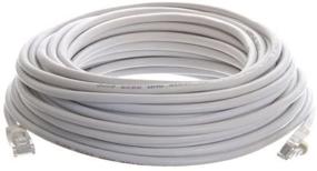 img 1 attached to 🔌 Кабели для ПК Cat5 RJ45 100FT Ethernet сетевой кабель, белый - высокоскоростной патч-кабель для бесперебойного подключения