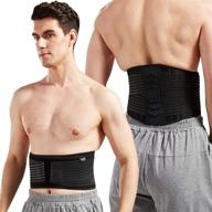 👍 lumbar support back brace: comfortable back pain relief for men and women (large sizes 50"-70") логотип