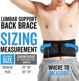 img 2 attached to 👍 Lumbar Support Back Brace: Comfortable Back Pain Relief for Men and Women (Large Sizes 50"-70")