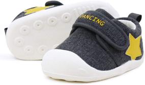 img 1 attached to 👟 Hana Uly Boys' First Walking Shoes: Adjustable & Anti-Skid for Safety