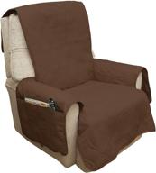 🐾 ultimate pet protector furniture covers: waterproof recliner chair cover for dogs or cats – petmaker's storage pockets and non-slip straps (brown) logo