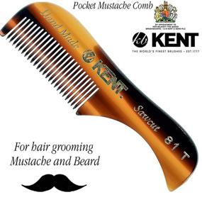 img 2 attached to Kent A 81T Bundle X-Small Gentleman's Pocket Comb: Fine Toothed Facial Hair Grooming and Styling | Hand-Made in England