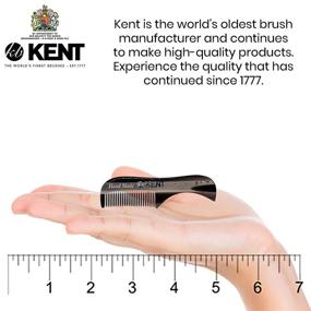 img 3 attached to Kent A 81T Bundle X-Small Gentleman's Pocket Comb: Fine Toothed Facial Hair Grooming and Styling | Hand-Made in England