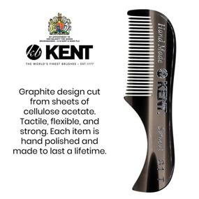 img 1 attached to Kent A 81T Bundle X-Small Gentleman's Pocket Comb: Fine Toothed Facial Hair Grooming and Styling | Hand-Made in England