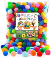 caydo 400 pieces 1 inch pompoms balls in 20 vibrant colors - essential diy craft material for hobby supplies and creative arts logo