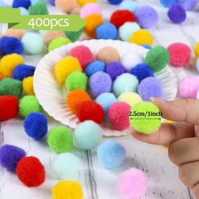 img 2 attached to Caydo 400 Pieces 1 Inch Pompoms Balls in 20 Vibrant Colors - Essential DIY Craft Material for Hobby Supplies and Creative Arts