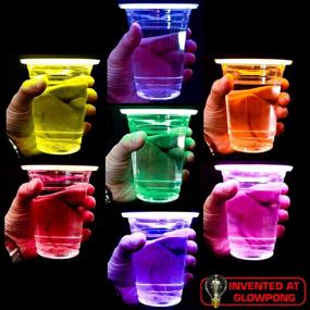 img 1 attached to 🍻 GLOWPONG Ultimate Glow-in-The-Dark Beer Pong Game Set for Nighttime Competitions – Indoor/Outdoor Fun! Includes 24 Multi-Color Glowing Cups, 4 Glowing Balls & 1 Ball Charging Unit for Glowing Shots