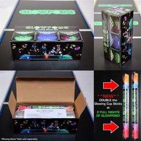 img 3 attached to 🍻 GLOWPONG Ultimate Glow-in-The-Dark Beer Pong Game Set for Nighttime Competitions – Indoor/Outdoor Fun! Includes 24 Multi-Color Glowing Cups, 4 Glowing Balls & 1 Ball Charging Unit for Glowing Shots