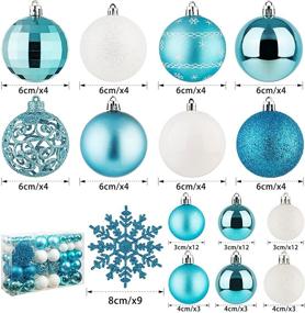 img 2 attached to SY CRAFT 86-Piece Shatterproof Christmas Ball Snowflake Ornament Set - Festive Hanging Decorations for Xmas Tree - Hand-held Gift Package Included