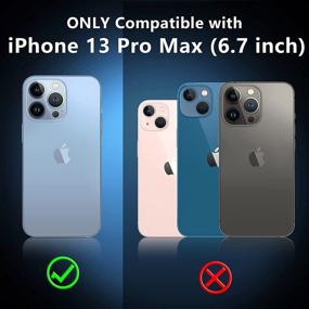 img 3 attached to Чехол SPIDERCASE для iPhone 13 Pro Max - Кристально чистый, не желтеющий, тонкий чехол с военным уровнем защиты от падений для iPhone 13 Pro Max 6,7 дюйма 2021 года (черный)