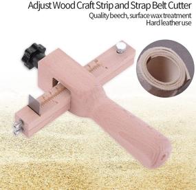 img 3 attached to Walfront Leather Adjustable Strap Cutter Tool - Includes 5PCS Blades for Efficient Cutting