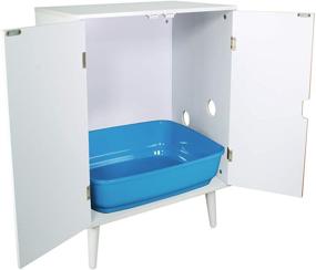 img 1 attached to 🐱 Contemporary Home Cat Litter Hide-Away Cabinet by Penn-Plax: Enhancing Your Cat's Space and Style
