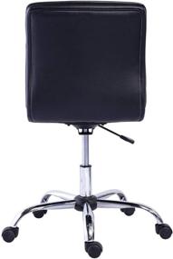 img 3 attached to 🪑 Amazon Basics Modern Armless Office Desk Chair - Adjustable Height, 360° Swivel, 275 lb Capacity - Black/Chrome