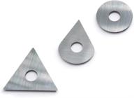 🔪 oscarbide carbide paint scraper blades - pack of 3 for effortless removal of paint, glue, varnish, and rust - compatible with most popular hand-held scrapers - replacement blades featuring round, drop, and triangle shapes logo