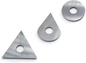 img 4 attached to 🔪 OSCARBIDE Carbide Paint Scraper Blades - Pack of 3 for Effortless Removal of Paint, Glue, Varnish, and Rust - Compatible with Most Popular Hand-held Scrapers - Replacement Blades Featuring Round, Drop, and Triangle Shapes