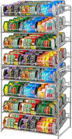 img 2 attached to 🗄️ Stackable Can Storage Dispenser - Simple Trending Can Rack Organizer for Kitchen Cabinet or Pantry - Holds up to 48 Cans - Silver