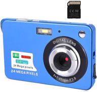 📷 compact rechargeable digital camera with 2.4 inch fhd display, 24mp, 8x digital zoom, and 32gb sd card - ideal for backpacking and photography logo