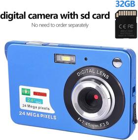 img 3 attached to 📷 Compact Rechargeable Digital Camera with 2.4 Inch FHD Display, 24MP, 8X Digital Zoom, and 32GB SD Card - Ideal for Backpacking and Photography