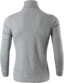 img 2 attached to Men's Black and White Turtleneck Thermal Underwear 👕 Sweater - Long Sleeve Mock Turtleneck Base Layer Shirt