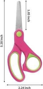 img 3 attached to ✂️ Set of 3 Cuttte 5 Inch Kids Scissors, Child Scissors with Blunt Tips for Kids, Ideal Kindergarten Crafting Scissors for Right Handed Paper Cutting Beginners