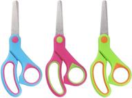 ✂️ set of 3 cuttte 5 inch kids scissors, child scissors with blunt tips for kids, ideal kindergarten crafting scissors for right handed paper cutting beginners logo