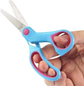 img 1 attached to ✂️ Set of 3 Cuttte 5 Inch Kids Scissors, Child Scissors with Blunt Tips for Kids, Ideal Kindergarten Crafting Scissors for Right Handed Paper Cutting Beginners