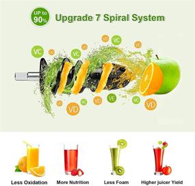 img 2 attached to 🥤 Motcha Green Juicer Machine: Iwodtech Slow Masticating Juicer with Quiet Motor, Reverse Function, and 90% Juice Yield – Ideal for Vegetable and Fruit Juicing