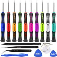 🛠️ professional electronics repair tool kit - kaisi precision screwdriver set with magnetic phillips, flathead, and torx star bits - compatible with iphone, imac, macbook, laptop, tablet pc and more - 18 piece logo