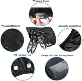 img 3 attached to 🚲 Szblnsm Waterproof Bike Cover for 1, 2 or 3 Bicycles - Outdoor Protection with 420D Heavy Duty Ripstop Material, Ideal for All Seasons