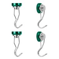 ant mag swivel magnetic hooks 50lbs heavy duty grill magnet hooks 4 pack with scratch proof stickers great for home refrigerator kitchen store grill bbq office warehouse (green) logo