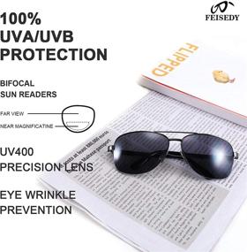 img 1 attached to 🕶️ FEISEDY B2718 Bifocal Reader Sunglasses for Men and Women; Stylish UV Sun Glasses for Reading