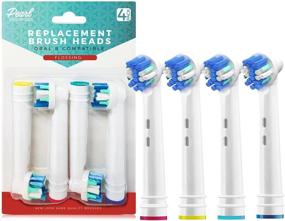 img 2 attached to 🦷 Pack of 12 Replacement Brush Heads for Oral B- Professional Flossing Toothbrushes - Compatible with Oralb Braun Electric Toothbrush. Fits Oral-B 7000, Pro 1000, Action, & More!