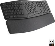 🖥️ logitech ergo k860 wireless ergonomic keyboard with wrist rest - split layout, windows/mac compatible - bluetooth/usb connectivity (renewed) логотип