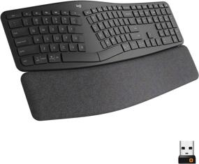 img 4 attached to 🖥️ Logitech Ergo K860 Wireless Ergonomic Keyboard with Wrist Rest - Split Layout, Windows/Mac Compatible - Bluetooth/USB Connectivity (Renewed)