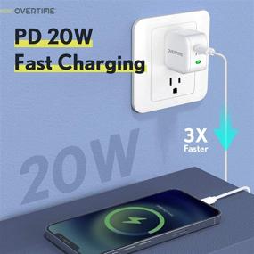 img 3 attached to 🔌 Overtime 20W USB C Зарядное устройство для iPhone и Android - Быстрая PD 3.0 Зарядка для iPhone 13/12/Pro/Max, iPad Pro 2020 - Белый