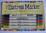 🖍️ набор маркеров tim holtz distress: 5 двухсторонних маркеров в цветах "странная ярмарка логотип