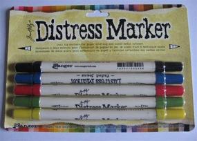 img 1 attached to 🖍️ Набор маркеров Tim Holtz Distress: 5 двухсторонних маркеров в цветах "Странная ярмарка