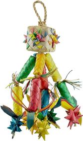 img 1 attached to 🐦 Entertain Your Feathered Friends with Planet Pleasures Firecracker Pinata Bird Toy, Medium