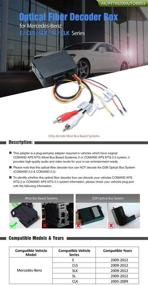 img 1 attached to Улучшите свой Mercedes-Benz E/CLS/SLK/SL/CLK серии с XTRONS оптическим волоконным блоком декодера для замены головного устройства