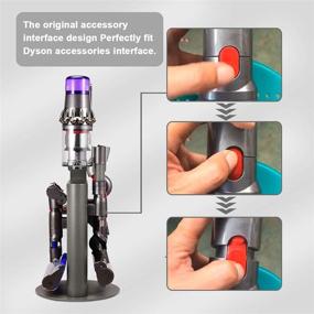 img 1 attached to 🔧 Metal Organizer Stand for Dyson Cordless Vacuum Cleaner - OUTAD Vacuum Holder for Dyson V11 V10 V8 V7 Airwrap Animal, Accessories Storage Rack, Docking Station - Drill-Free Solution