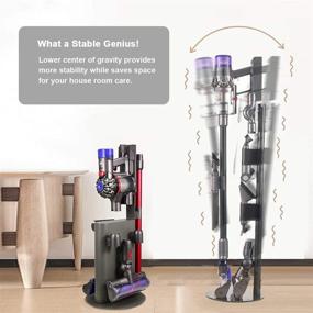 img 3 attached to 🔧 Metal Organizer Stand for Dyson Cordless Vacuum Cleaner - OUTAD Vacuum Holder for Dyson V11 V10 V8 V7 Airwrap Animal, Accessories Storage Rack, Docking Station - Drill-Free Solution