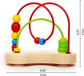 img 1 attached to 🧩 Hape Деревянный безе для шаров Double Bubble в многоцветной клике - награжденная игрушка - Размеры: Д 3.5'', Ш 8.5'', В 7.6''