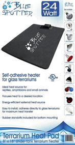 img 1 attached to ⚪ Large Blue Spotted Under Tank Heater for Reptiles & Amphibians - Ideal for Glass Terrariums - 8"x18