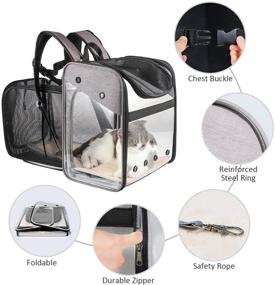 img 1 attached to 🐾 AONESY Deluxe Pet Carrier Backpack: Airline Approved, Ventilated Mesh, Ideal for Travel, Hiking & Outdoor Use